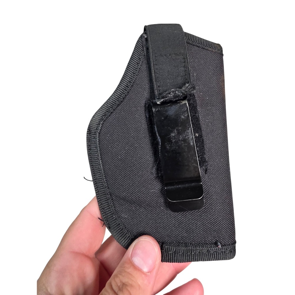 Universal IWB Concealed Carry Holster Black Nylon Metal Belt Clip Ambidextrou S4